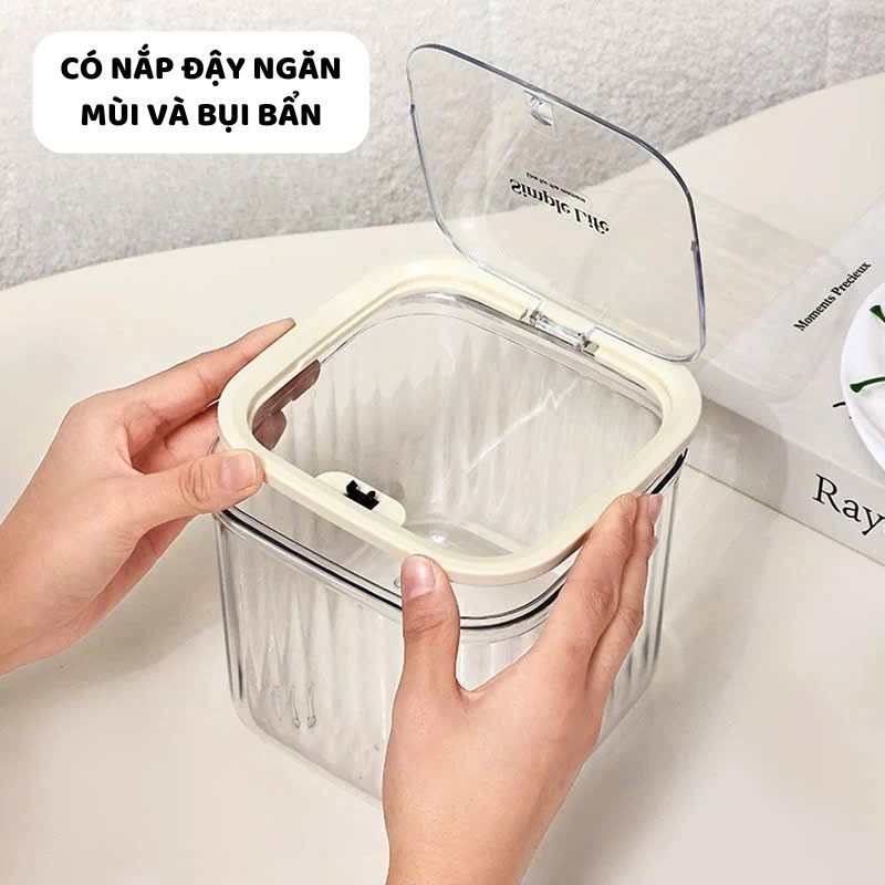 Hộp Đựng Đồ Trong Suốt ENODA HOME, Hộp Đựng Phụ Kiện, Đồ Makeup, Văn Phòng Phẩm Để Bàn Có Nắp TR050 | BigBuy360 - bigbuy360.vn