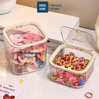  Hộp Đựng Đồ Trong Suốt ENODA HOME Hộp Đựng Phụ Kiện Đồ Makeup Văn Phòng Phẩm Để Bàn Có Nắp TR050 