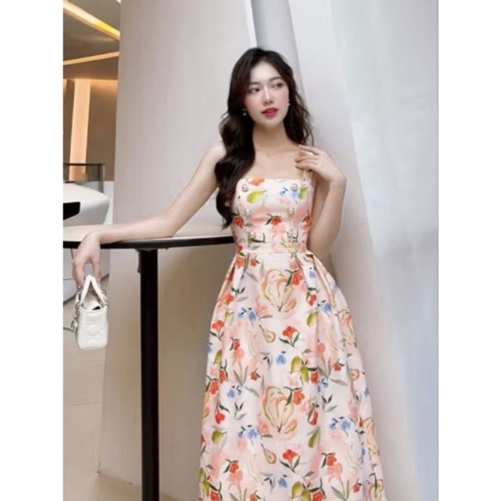[PASS] Váy đầm 2 dây hoa nhí by Lép Design Size S