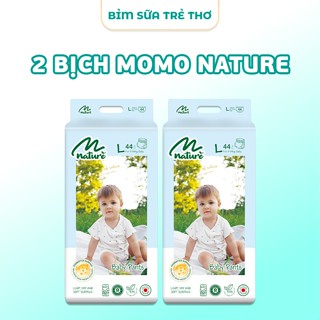 [Combo 2 Bịch] Tã Bỉm Momo Nature Mẫu Mới Chính Hãng, Bỉm Dán/Quần Đủ Size Cho Bé