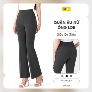 [Đồng giá] Quần âu nữ YODY ống loe, lưng cao tôn dáng, chất co giãn, thoải mái TRA QAN7036