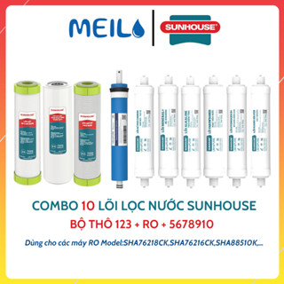 Combo 10 Lõi Lọc Nước SUNHOUSE Dạng Cắm Nhanh Dùng Cho Các Máy Lọc Nước Model SHA76218CK, SHA76216CK, SHA88510K, SHA8..