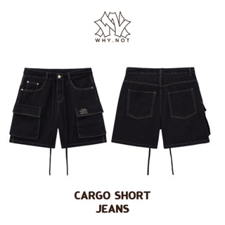 [VÕ HOÀNG YẾN x WHY.NOT] - Quần Short Jeans Nam Túi Hộp Cargo Short Jean Form Trên Gối, Quần Sooc Bò