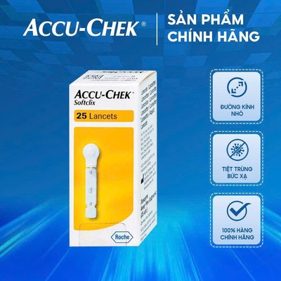 Kim Chích Máu Accu-Chek Softclix dùng Cho Máy Accu-Chek INSTANT & ACTIVE - Hộp 25 kim