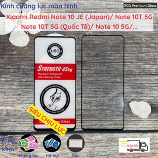 Kính cường lực màn hình Xiaomi Redmi Note 10 JE (Japan)/ Note 10T 5G (Quốc Tế, Japan) full keo, kính chịu lực 45kg