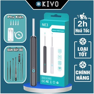 Bộ Lấy Ráy Tai Có Camera NE3 CHÍNH HÃNG - Dụng Cụ Lấy Ráy Tai Cho Bé Có Đèn - Móc Tai Chuyên Nghiệp-KIVO