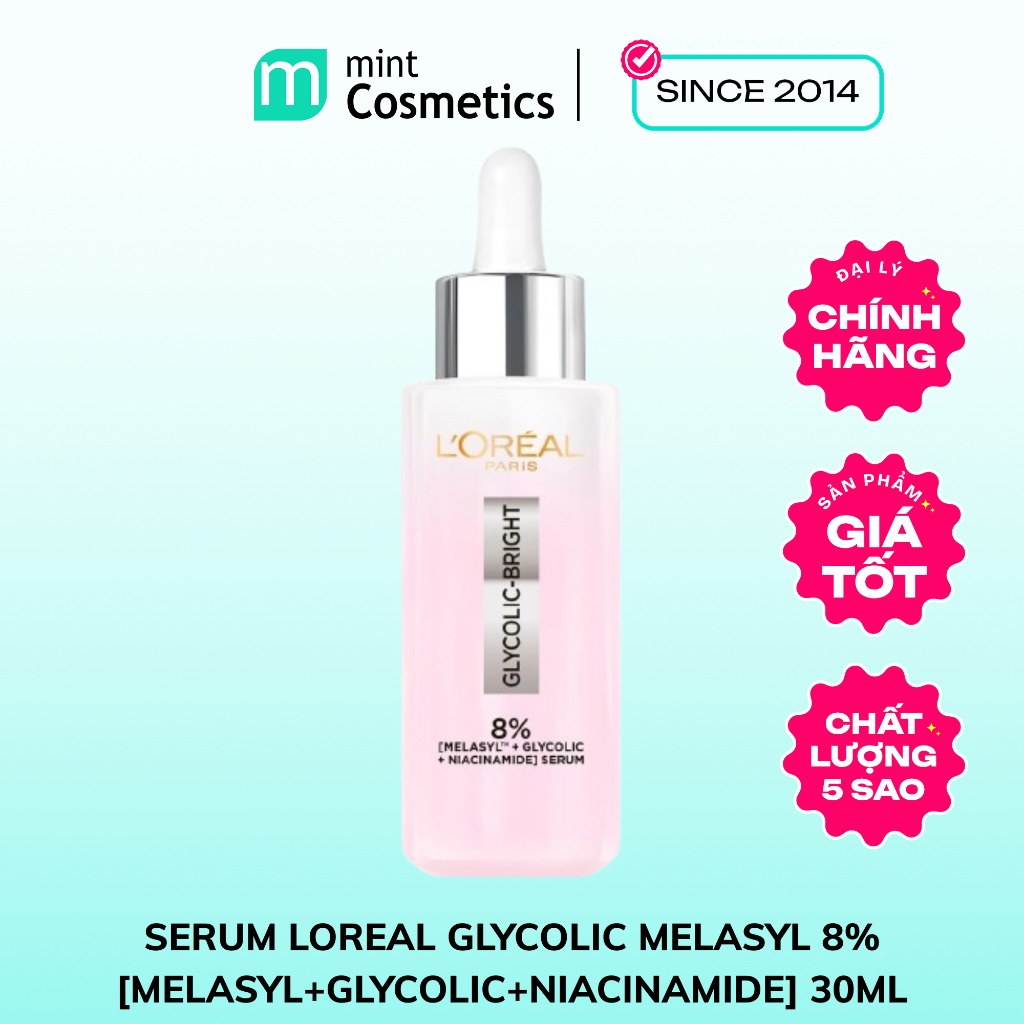 Serum Loreal Glycolic Melasyl 8% [Melasyl+Glycolic+Niacinamide] 30ml