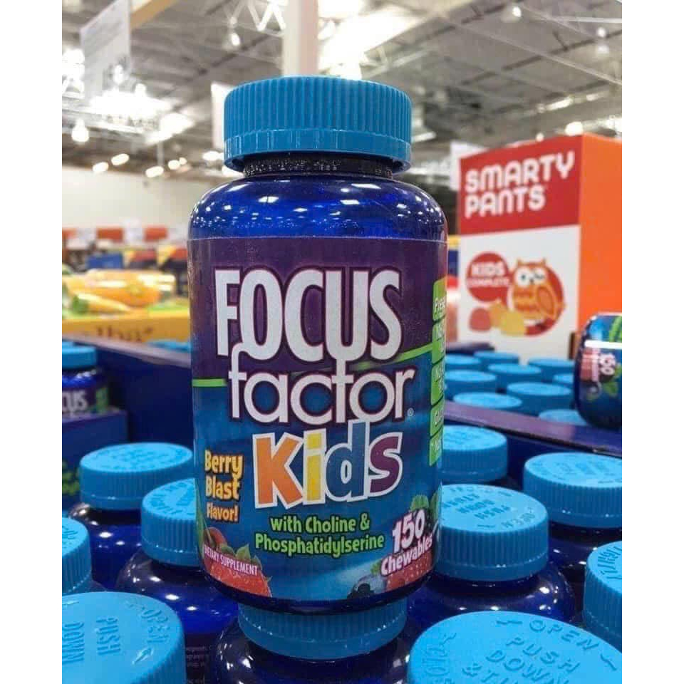 KẸO NHAI CHO BÉ  FOCUS FACTOR KIDS  - HỘP 150 viên MỸ