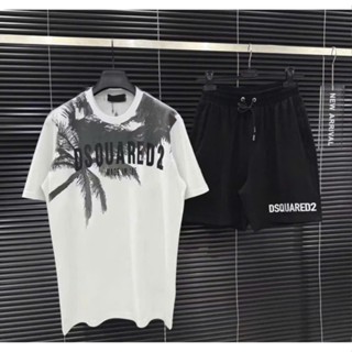 Bộ Quần Áo DSq Cây Dừa Vai Trên Phối Quần DSQHot 2025 Chất Liệu Vải Thoáng mát Mềm mỊm Co Dãn Tốt