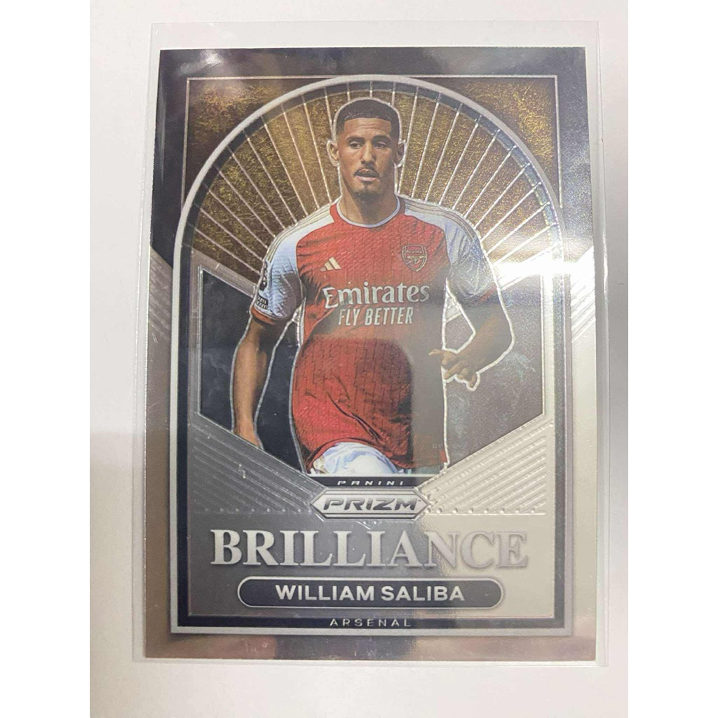 Thẻ bóng đá #L689 William Saliba Arsenal Brilliance Panini Prizm Premier League 2023/24
