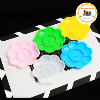 Combo 10 [Size Nhỏ] Khay Pha Màu Vẽ Hoa Mận Size Nhỏ