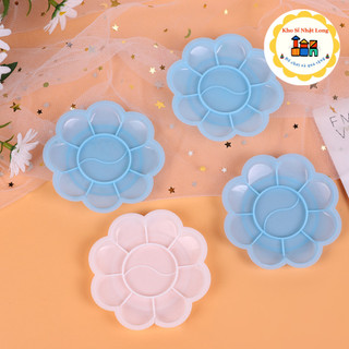 Combo 10 [Size Nhỏ] Khay Pha Màu Vẽ Hoa Mận Size Nhỏ