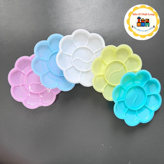 Combo 10 [Size Nhỏ] Khay Pha Màu Vẽ Hoa Mận Size Nhỏ