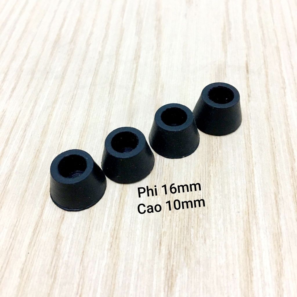 Chân cao su phi 16mm, cao 10mm (Giá 40 cái)
