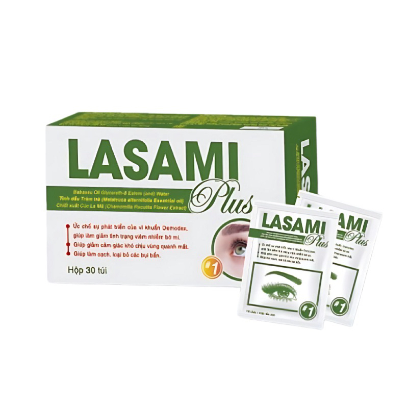[CHÍNH HÃNG] - Gạc lau mi LASAMI plus dành cho viêm bờ mi