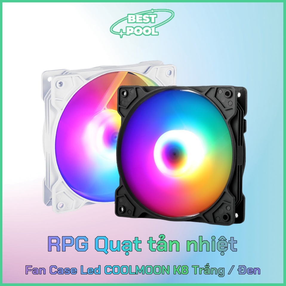 [BESTPOOL] Quạt Tản Nhiệt Led RGB, Fan Led Kích Thước 12cm, Cắm Trực Tiếp Chân Molex 4Pin