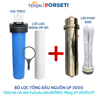  Combo Cốc Béo 20 inch  Jumboo + Máy Lọc UF Dùng Sợi Lọc PVDF 3000 lít h  Bộ Lọc Tổng Sinh Hoạt Cốc Béo + UF 