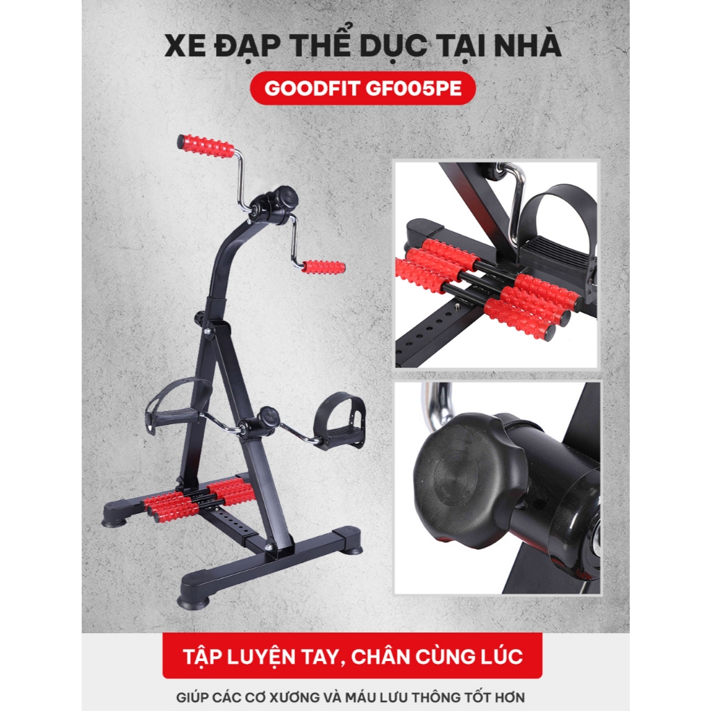 Xe đạp tập thể dục tại nhà phục hồi chức năng chính hãng GoodFit GF005PE