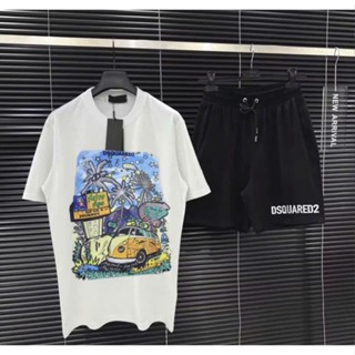 Bộ Quần Áo DSq Ô Tô Cây Dừa Vàng 022 Phối Quần DSQ Hottrend Basic Thích Hợp Đi Chơi Mọi Dịp Hot 2025