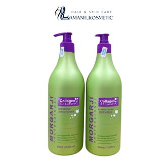 Dầu Gội Xả  MORGARJI 800ml Colagen Phục Hồi Tóc Hư Tổn Siêu Mượt Hương Thơm Hoa Quả