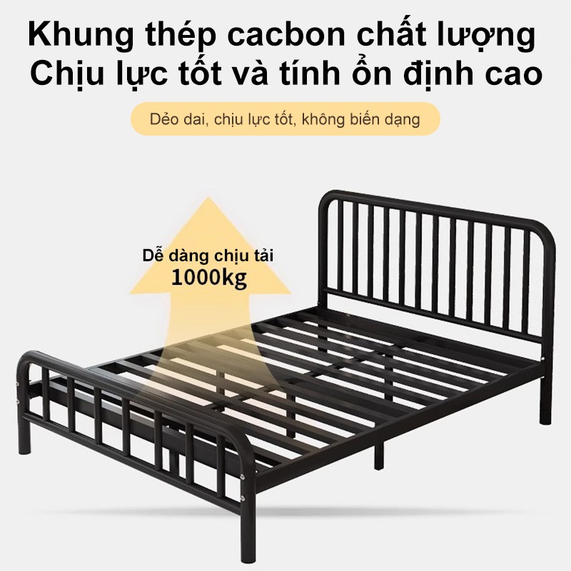 HEINO Giường Sắt Đa Năng 1.2mm Dày Dặn  Khung Giường Bền Vững Cho Gia Đình Ký Túc Xá Dễ Lắp Ráp | BigBuy360 - bigbuy360.vn