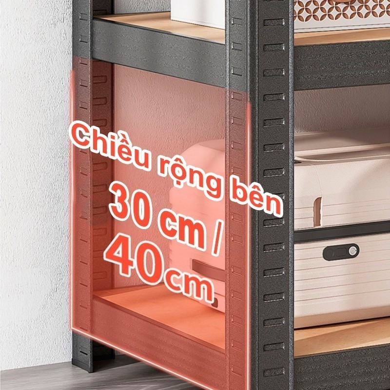 BMZAR Kệ sắt v lỗ 5 Tầng Kệ để đồ đa năng 120*40*180 Lắp đặt không cần vít | BigBuy360 - bigbuy360.vn