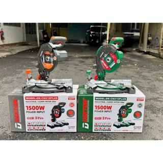 Máy cắt nhôm gỗ sắt để bàn mini đa góc DEKTON DK-CN210 plus có laze lưỡi 210mm , có cắt nghiêng 45 độ