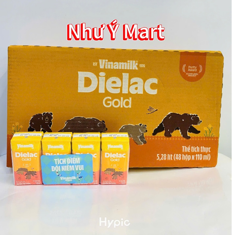 Sữa bột pha sẵn Vinamilk Dielac Gold - Thùng 48 hộp 110ml