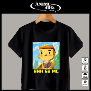 ÁO THUN UNISEX Anh Gà MC - Herobrine Minecraft - Blox Fruits - Italian Brainrot - Speakerman Skibidi toilet