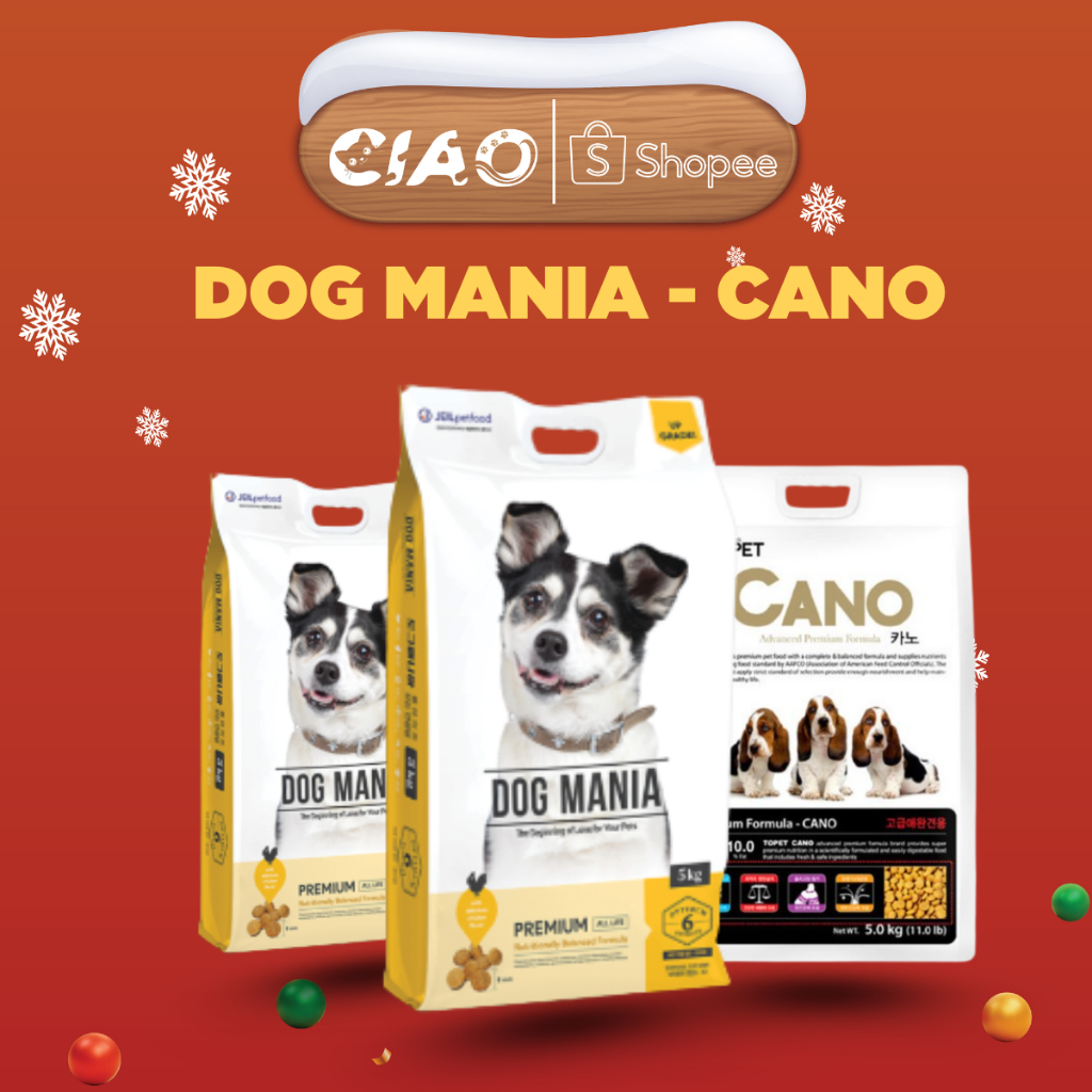 [1kg] THỨC ĂN HẠT CHO CHÓ DOG MANIA (HÀN QUỐC) (Thức Ăn Khô, Thức Ăn Hạt, Cám Chó)