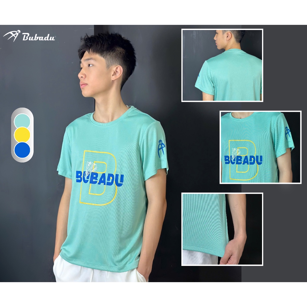 [CHÍNH HÃNG BUBADU] Áo cầu lông BUBADU BCOOL tone Xanh Cam 2024 thoáng mát Top Sport