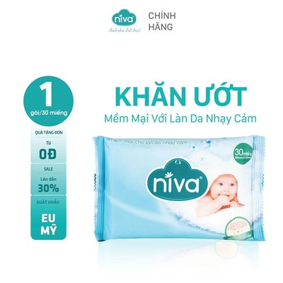 (Quà tặng không bán) Khăn ướt NIVA