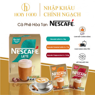 Cà Phê Hòa Tan Sữa Bọt Kem Nescafe Đủ Vị Hộp 8 gói - Nhập Khẩu UK