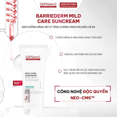 [DÒNG CAO CẤP] Kem Chống Nắng Vật Lý & Tăng Cường Hàng Rào Bảo Vệ Da Cell Fusion C Expert Mild Care Suncream