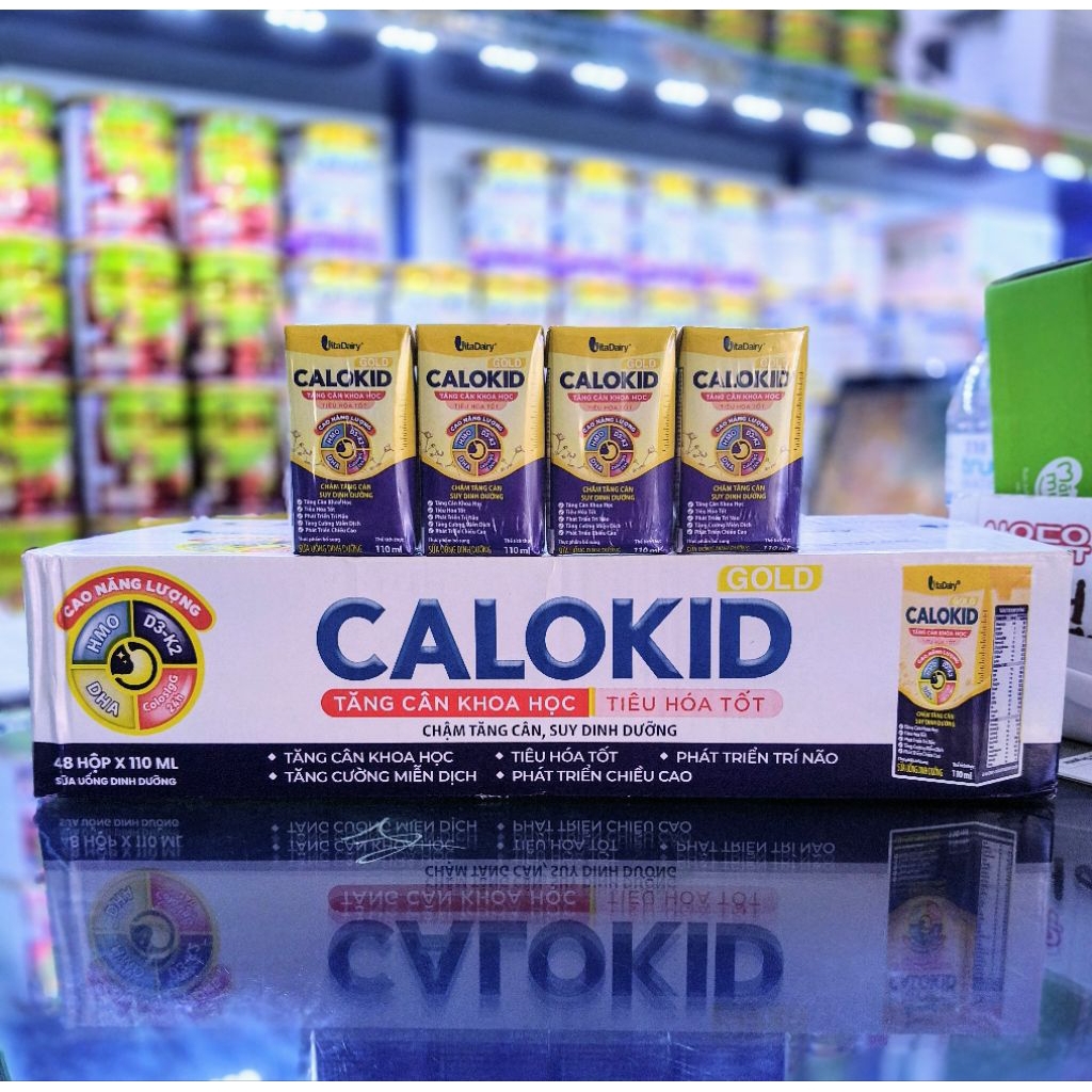 [Date 7/26]Thùng sữa Calokid pha sẵn Vitadairy 110ml(48 hộp)