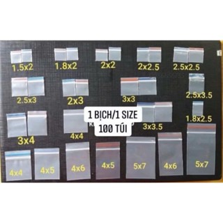 Túi bóng zip nhỏ  mini ( Loại dầy ,1 túi 100 cái )