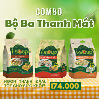Bộ 3 thanh mát: Súp Nấm Chay, Mây Ngũ Sắc, Rau Củ Nấu Nấm