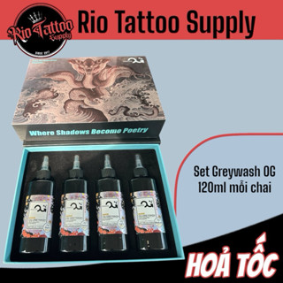 Set Mực Xăm OG Greywash 4 tone chai 120ml