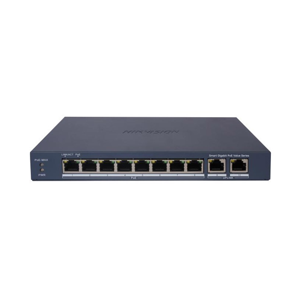 Switch mạng thông minh 8 cổng PoE Gigabit HIKVISION DS-3E1310P-EI/M
