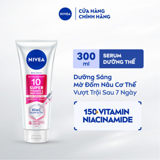 Serum Dưỡng Thể NIVEA 10 Super Vitamins Sáng Da | Mờ Thâm & Đốm Nâu Sau 7 Ngày (300 ml) - 93824