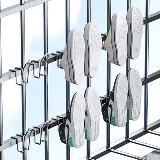 (SET 4) Giá Treo Giày Ban Công Kẹp Ngang Thoát Nước Nhanh Tiện Lợi