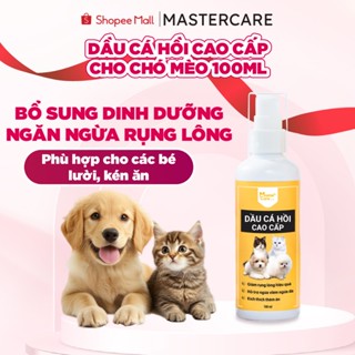 Dầu Cá Hồi Chó Mèo Giảm Rụng Lông Đẹp Da Ăn Ngon Bổ Não Bổ Sung Canxi Chắc Xương MasterCare 100 ML