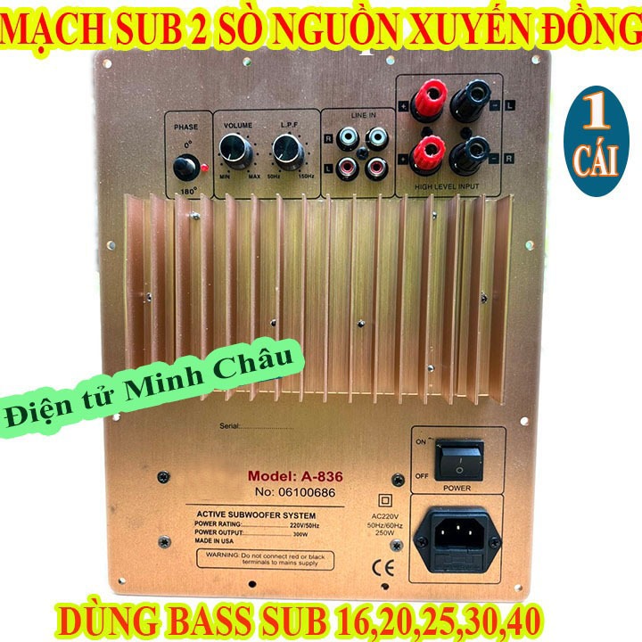 MẠCH LOA SUB JB| NGUỒN XUYẾN ĐỒNG - MẠCH SUB ĐIỆN - GIÁ 1 CHIẾC