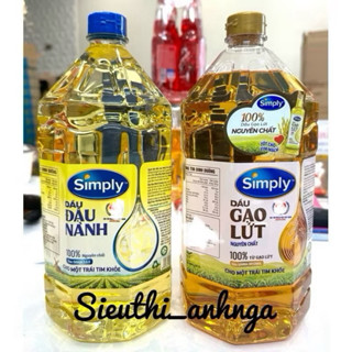 Dầu Ăn Đậu Nành/Gạo Lứt Simply 2 Lít