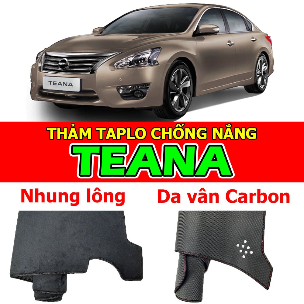 Thảm Taplo NISSAN TEANA bằng Nhung lông, Da vân Carbon, Da vân Gỗ 2007-2015