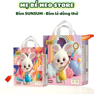  Bỉm lẻ dùng thử - bỉm thương hiệu Hàn Quốc Sunsum size S - 4XL - mỏng một nữa thấm gấp đôi 