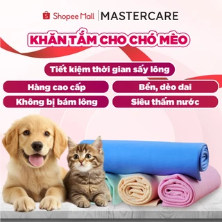 Khăn Tắm MASTERCARE Dành Cho Chó Mèo Thấm Hút Nhanh Siêu Tiện Dụng Sạch Nước Trên Người Bé 40x30cm