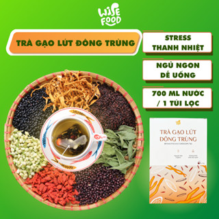 Trà Gạo Lứt Đông Trùng Wise Food 300g, 20 Gói /Hộp Giảm Stress Hiệu Quả