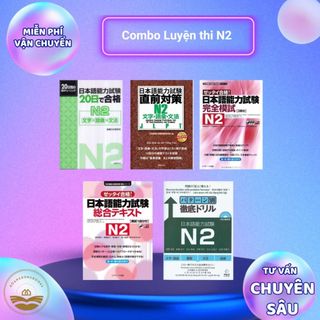 Sách tiếng Nhật - Combo Luyện thi N2 (Try N2, 500 câu hỏi N2, Tango N2, Bộ đề thi thử N2)