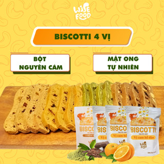 Bánh Biscotti Nguyên Cám 4 Vị WISE FOOD 180g, Bánh Ăn Kiêng Hỗ Trợ Giảm Cân